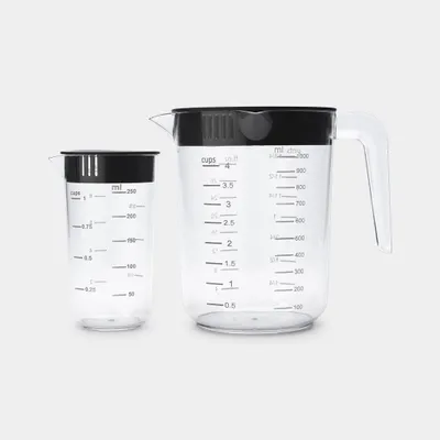 Zdjęcie produktu dla Brabantia 229480, 1,25 l, ML, Plastik, Czarny, Przezroczysty, Chiny, 174 mm