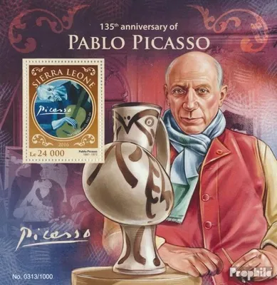 Produktbild von Briefmarken Sierra Leone 2016 Mi Block 917 (kompl. Ausg.) postfrisch Pablo Picasso