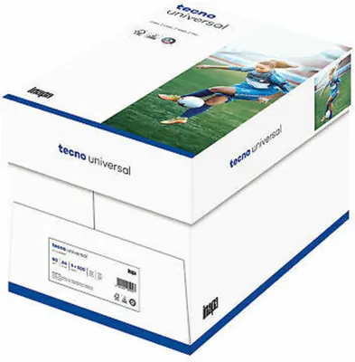 Produktbild von Kopierpapier tecno universal - A4 80 g/qm weiß 2500 Blatt ungeriest.