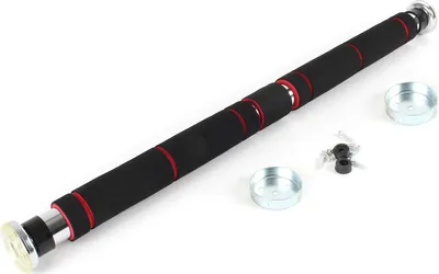Produktbild von Wiltec Klimmzugstange aus Stahl, max. 160 kg, für Türrahmen 62-85 cm, Reckstange mit Softgrip, Turnstange, Türreck, Krafttraining