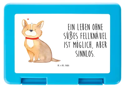 Produktbild von Mr. & Mrs. Panda Frischhaltedose Hund Glück - Weiß - Geschenk, Snackbox, Bento Box, Herz, Süß, Picknickbox, Sprüche, Spruch, Vesperbox, Corgie, Brotzeitbox, Bentobox