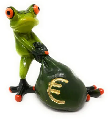 Produktbild von Formano lustige Frösche Figur Frosch Money mit Geldsack Poly 10 cm