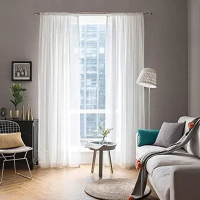 Produktbild von Famanu Vitragen 140 x 175 cm - Weiß - 2 Stück