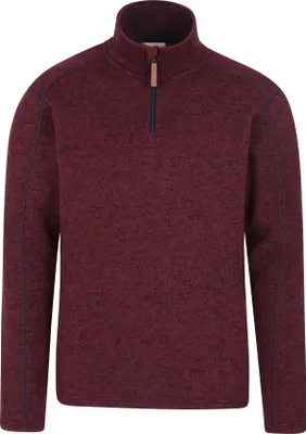 Produktbild von Mountain Warehouse - "Idris II" Fleece-Oberteil mit halbem Reißverschluss für Herren MW631 (L) (Dunkelrot)