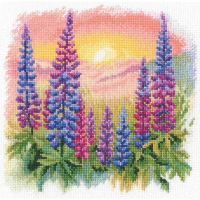 Produktbild von RTO Kreuzstich Stickpackung "Welche Farbe hat die Sonne?", Zählmuster, 17,5x17,5cm