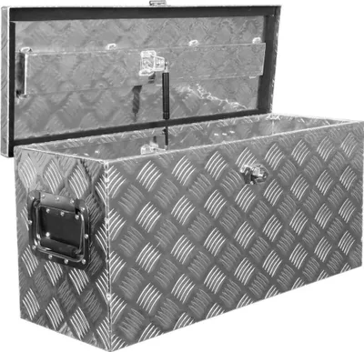 Produktbild von Truckbox D075 Deichselbox, Werkzeugbox, Alu Riffelblech, Transportbox, Alu Transportkiste, Anhängerkiste - ca. 71 Liter