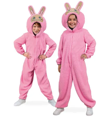 Produktbild von Monster Kostüm – Flauschiger Ganzkörper-​Overall mit Kapuze pink, 128/140