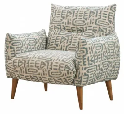 Produktbild von Designer Abstraktsessel Stilvoller Stoffsessel Wohzimmer Einsitzer