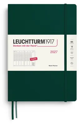 Immagine prodotto di LEUCHTTURM1917, pianificatore settimanale 2027, formato Composition (B5) - Lingua: inglese, colore: verde foresta, modello: 254