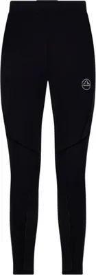Schwarze Laufhose für Damen von La Sportiva; Modell "Triumph Tight Pant W"; mit Logo.