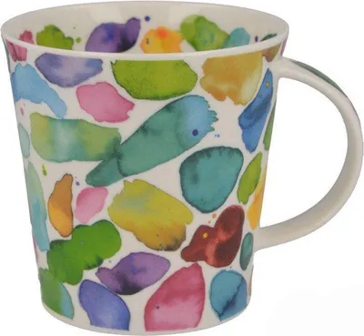 Produktbild von Dunoon Becher Teetasse Kaffeetasse Cairngorm Blobs grün