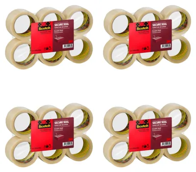 Produktbild von 24 x Scotch® Secure Seal, Verpackungsklebeband, Transparent, 50 mm x 66 m