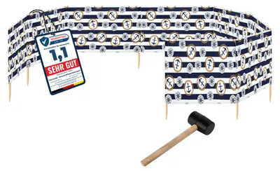 Produktbild von Garronda Strand Windschutz Sichtschutz 12m lang plus Gummihammer GAEX001 (Anker-65, 12 m)