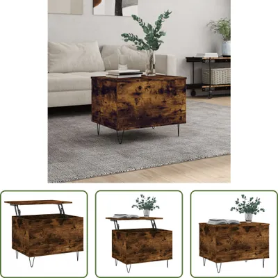 Produktbild von The Living Store Couchtisch Räuchereiche 60x44,5x45 cm Holzwerkstoff
