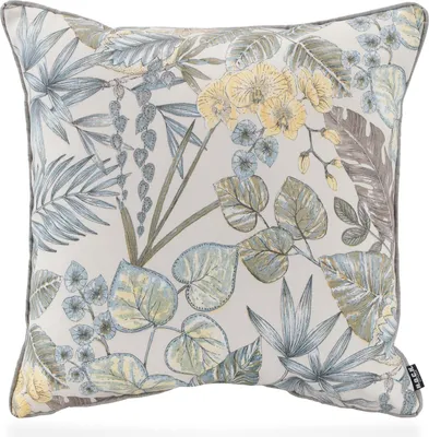 Produktbild von H.O.C.K. Eliza-Bouquet Outdoor Wendekissen Blumen-Motiv mit Keder 50x50cm natur