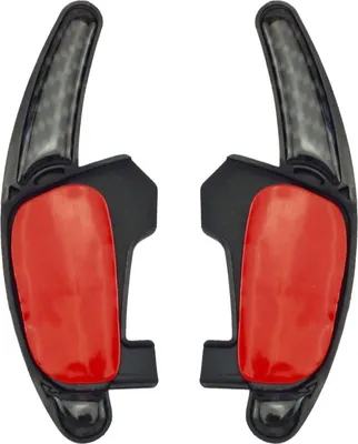 Produktbild von Schaltwippen für VW Golf 7 GTI GTD GTE R TCR Clubsport, Scirocco, Polo 5 6 GTI, Arteon, Passat B8, T-Roc, Tiguan, Touran DSG Carbon-Optik Typ-B