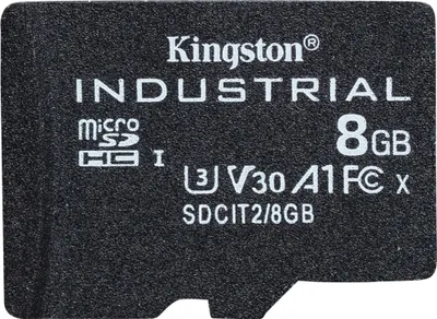 Obrázek produktu pro Kingston Technology Industrial - 8GB, MicroSDHC, Class 10, UHS-I, Class 3 (U3), V30, černá | SDCIT2/8GBSP