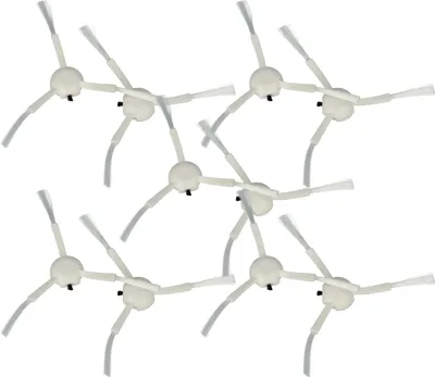 Produktbild von vhbw 10x Seitenbürste Ersatz für Dreame 2839434, 20020100000446 für Saugroboter - Reinigungsbürsten Set, weiß, 3-armig