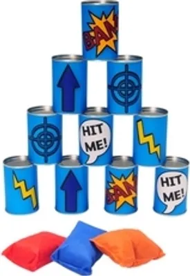 Produktbild von BS Toys Dosenwerfen Junior - blau Stahl 10x 3-12 Jahre