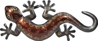 Produktbild von Gecko Deko Lurch Eidechse Wanddeko Wandbild Salamander Echse Drache Skulptur