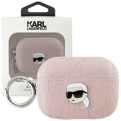 Produktbild von Karl Lagerfeld Monogram Kopf Hülle Für Airpods Pro 2 - Rosa