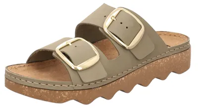 Produktbild von Rohde Damen Pantolette Leder Zweischnaller mit Plateausohle Alassio 6229, Größe:42 EU, Farbe:Grün