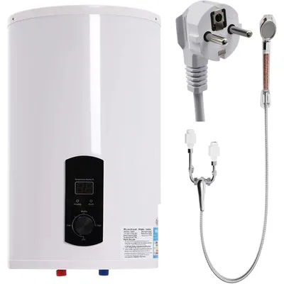 Zdjęcie produktu dla Elektryczny podgrzewacz wody – płaski, 50 l (JZETLQ-001100EU) – 2000 W – wyświetlacz LED – 34×71 cm –