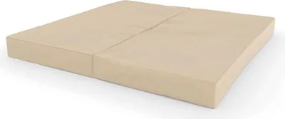 Image de Tapis de gymnastique 2 pièces 100 x 100 x 10 beige | Tapis de sol souple | Tapis de gymnastique | Tapis de fitness