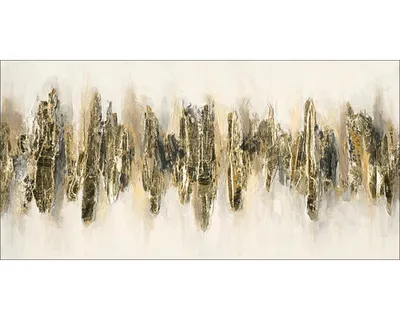 Produktbild von Leinwandbild Goldene Zapfen 100x50 cm