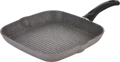 Zdjęcie produktu dla Szara patelnia grillowa 28 cm, bez , , granitowa