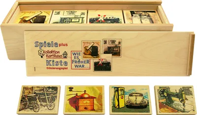 Produktbild von Memory aus Holz I Handgefertigt I Nostalgie-Motive - Wie es früher war