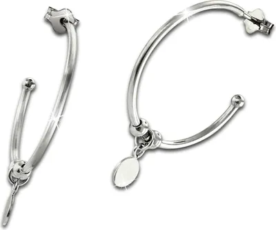 Produktbild von SilberDream Ohrringe Rund Damen 925er Silber Creolen ECHT-Schmuck SDO6701J