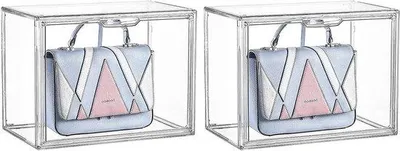 Immagine prodotto di Scatole porta scarpe in plastica - Organizer per scarpe impilabili - Set da 2 pezzi