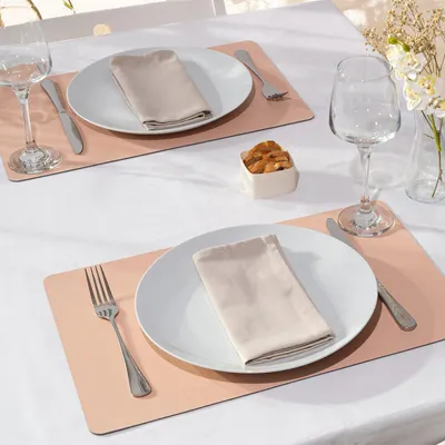 Produktbild von Tischsets 4er Set 28,5x43,5 cm – recyceltes Leder – Macaron