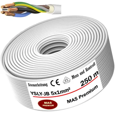 Produktbild von 250m YSLY-JB 5x1 Flexibles Ladekabel Steuerkabel Steuerleitung