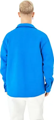 Produktbild von Hemdjacke aus Baumwolle in Oversize Fit Übergangsjacke (S) Blau