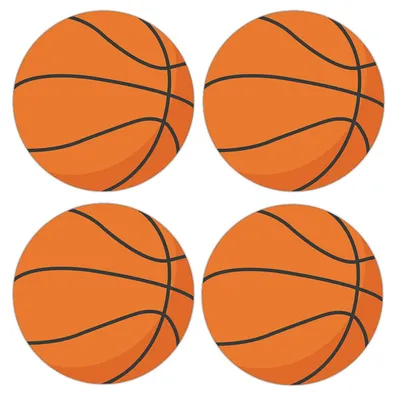 Basketball-Sticker, 15 cm, 40 Stück, rund, Papier, Sport-Motiv