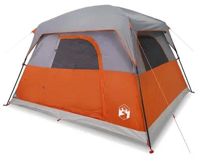 Produktbild von vidaXL Campingzelt 4 Personen Orange Wasserdicht