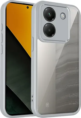 Immagine prodotto di Custodia per Xiaomi Poco M7 Pro 5G cover posteriore trasparente con cornice in TPU, antiurto Grigio