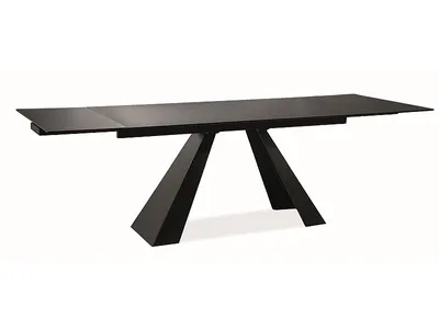 Image de Table de salle à manger pliante GEDEON 2 - 160x90, noir mat