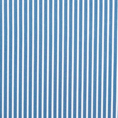 Produktbild von Baumwollstoff Meterware Popeline Streifen blau weiß 1,50m