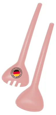 Salatbesteck 2-teilig, 26,6 cm, Kunststoff, rosa