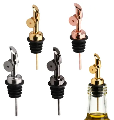 4 Edelstahl-Ausgießer für Ölflaschen, automatisch