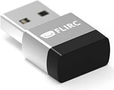 A close-up studio shot of a USB IR adapter.