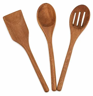 Kochlöffelset aus Akazienholz, 3-teilig, 30 cm