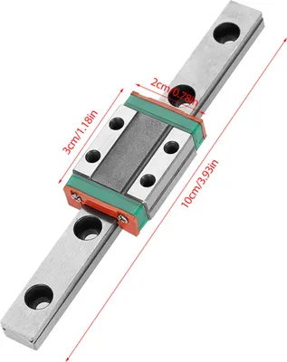 Image de 1pc LML9B Miniature Linear Rail Guide Rail 9mm Width Slide Block (100mm)