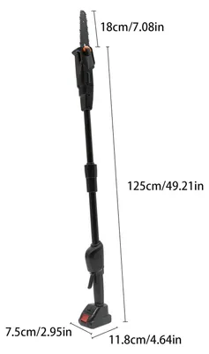 Produktbild von Elektrische Baumsäge, verstellbare Länge, kabelloser Betrieb, schwarz