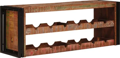 Produktbild von Weinregal Braun 120 x 45 x 33 cm Massives Altholz