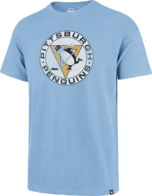 Produktbild von NHL Pittsburgh Penguins T-Shirt Scrum Logo 47Brand blau Eishockey vintage (S)