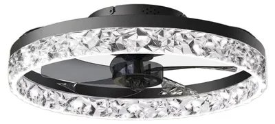 Image de Ventilateur de plafond avec lumière, fonctionnement silencieux, 6 vitesses, télécommande, C2